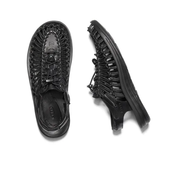 Men KEEN Sandals UNEEK Premium Leather Black Men KEEN Sandals UNEEK Premium Leather Black