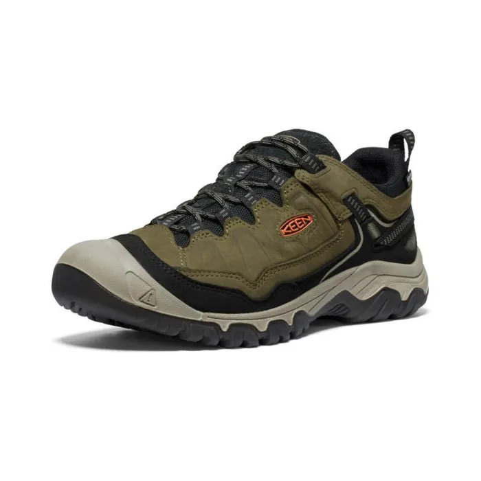 Men KEEN Shoes Targhee IV Waterproof Wide Dark OliveGold Flame Leather Hiking Shoe Men KEEN Shoes Targhee IV Waterproof Wide Dark OliveGold Flame Leather Hiking Shoe