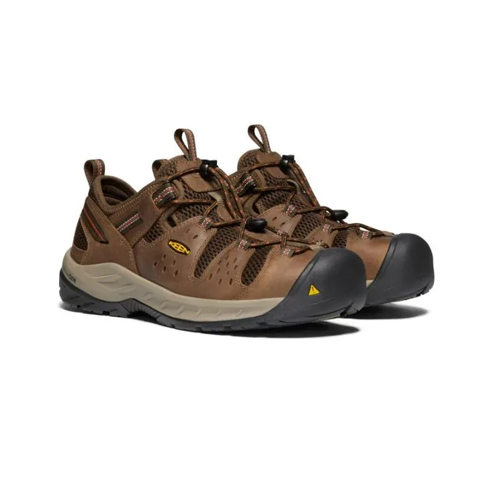 Men KEEN Work Boots and Shoes Atlanta Cool II Steel Toe ShitakeRust Men KEEN Work Boots and Shoes Atlanta Cool II Steel Toe ShitakeRust