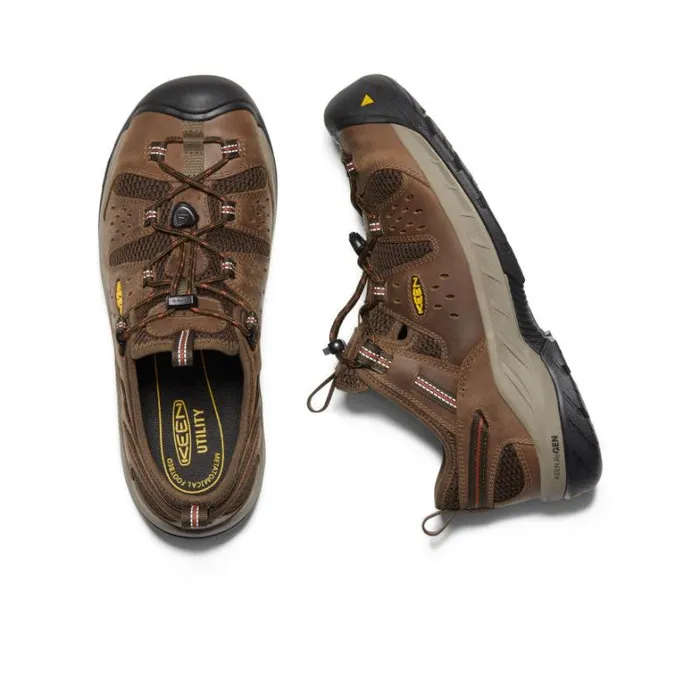 Men KEEN Work Boots and Shoes Atlanta Cool II Steel Toe ShitakeRust Men KEEN Work Boots and Shoes Atlanta Cool II Steel Toe ShitakeRust