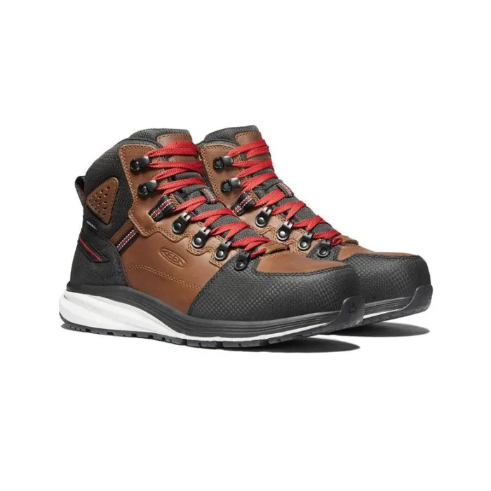 Men KEEN Work Boots and Shoes Brown Work Boots 8211 Red Hook Mid WP Men KEEN Work Boots and Shoes Brown Work Boots 8211 Red Hook Mid WP