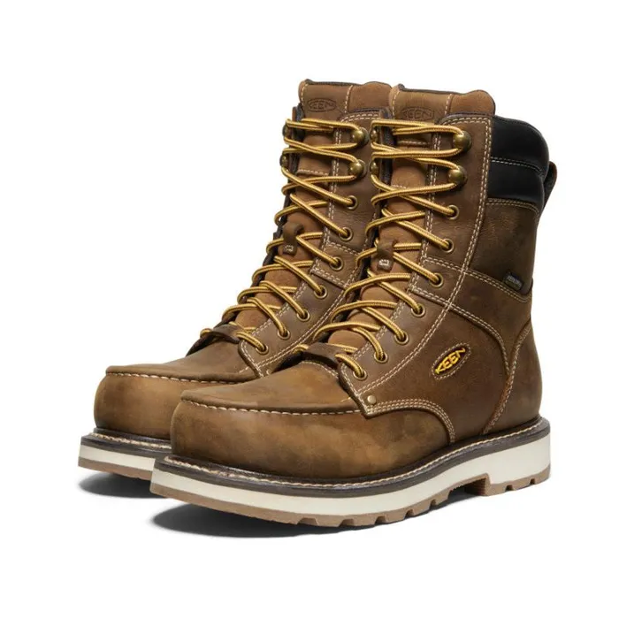 Men KEEN Work Boots and Shoes Cincinnati 8quot Waterproof 90 Heel Boot CarbonFiber Toe Men KEEN Work Boots and Shoes Cincinnati 8quot Waterproof 90 Heel Boot CarbonFiber Toe