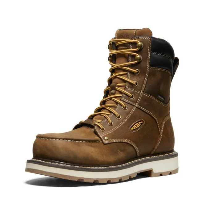 Men KEEN Work Boots and Shoes Cincinnati 8quot Waterproof 90 Heel Boot CarbonFiber Toe Men KEEN Work Boots and Shoes Cincinnati 8quot Waterproof 90 Heel Boot CarbonFiber Toe