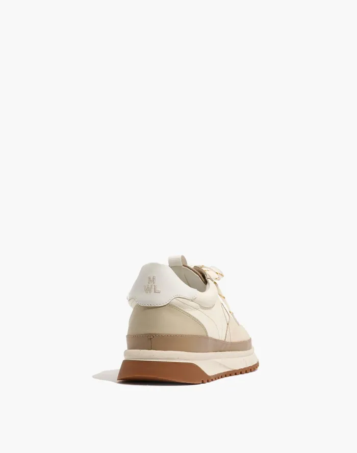 Men Kickoff Trainer Sneakers In Neutral Colorblock Leather Antique Cream Multi Madewell Sneakers