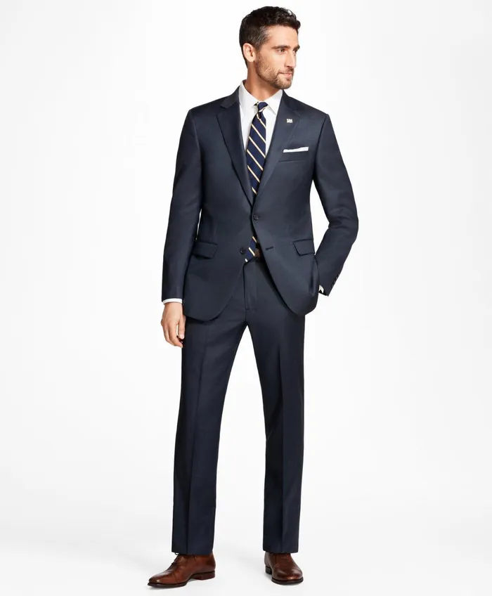 Men Madison Fit Tic 1818 Suit Blue Brooks Brothers Suits