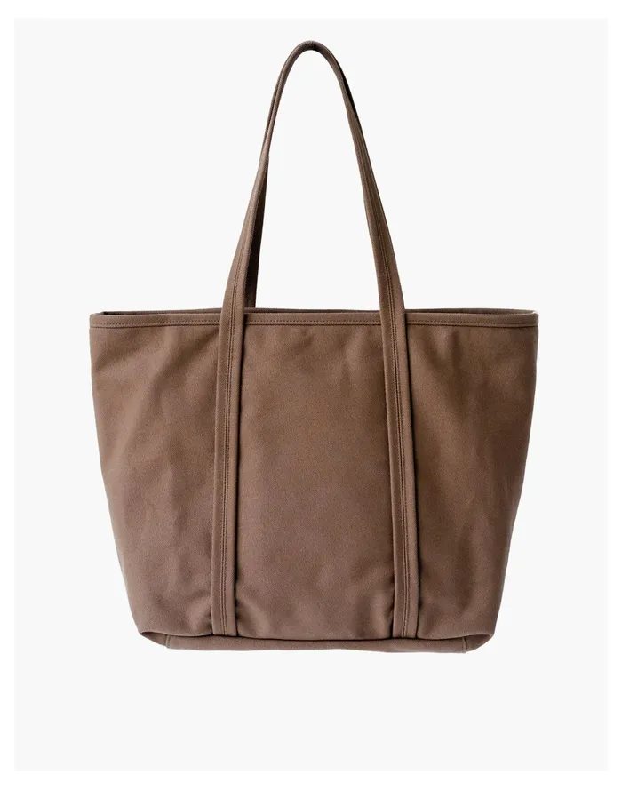 Men MAKR Canvas Day Tote Bag Brown Madewell Bags