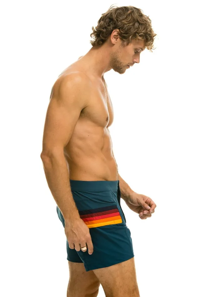 Men MEN039S HORIZONTAL 5 STRIPE FLEX SHORTS 8211 DEEP OCEAN Aviator Nation Shorts Men MEN039S HORIZONTAL 5 STRIPE FLEX SHORTS 8211 DEEP OCEAN Aviator Nation Shorts