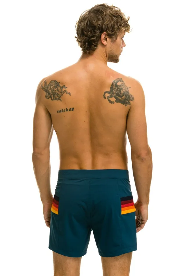 Men MEN039S HORIZONTAL 5 STRIPE FLEX SHORTS 8211 DEEP OCEAN Aviator Nation Shorts Men MEN039S HORIZONTAL 5 STRIPE FLEX SHORTS 8211 DEEP OCEAN Aviator Nation Shorts