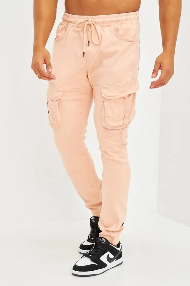 Men Pantalon Cargo Doux Bleu Ciel Lightpink Brentiny Paris Pants