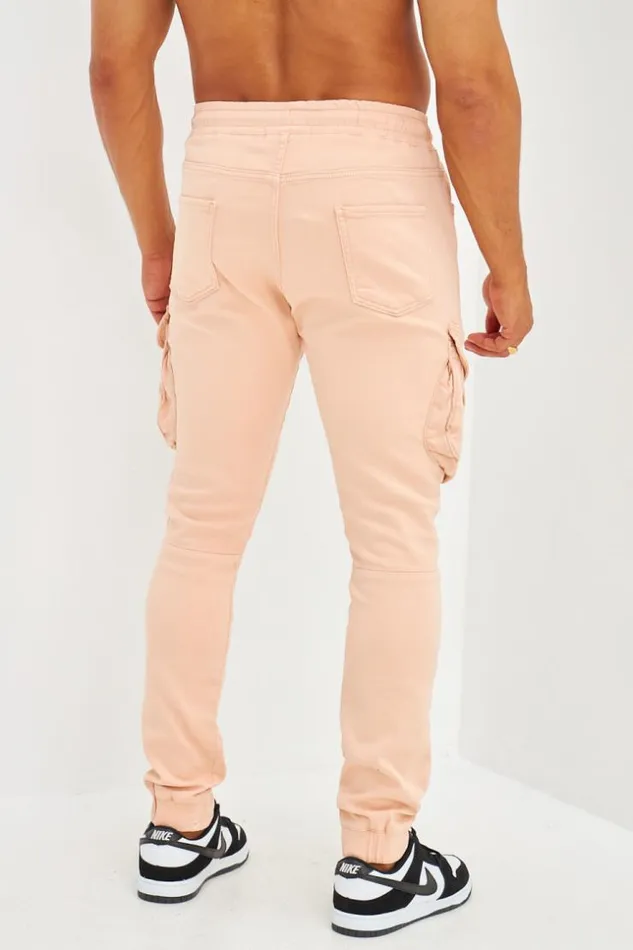Men Pantalon Cargo Doux Bleu Ciel Lightpink Brentiny Paris Pants