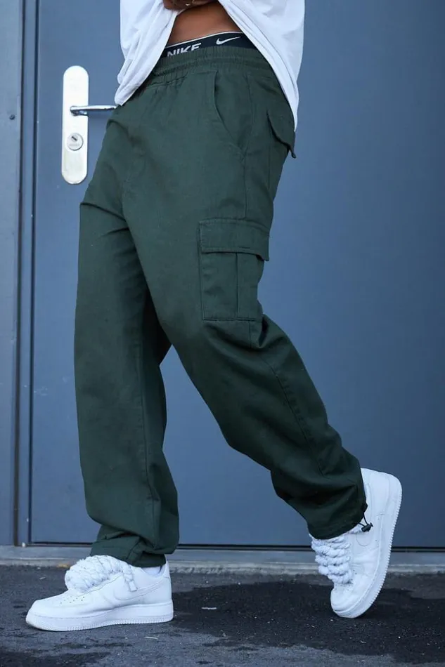 Men Pantalon Cargo Kaki Khaki Brentiny Paris Pants