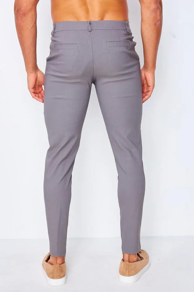 Men Pantalon Chino Gris Grey Brentiny Paris Pants