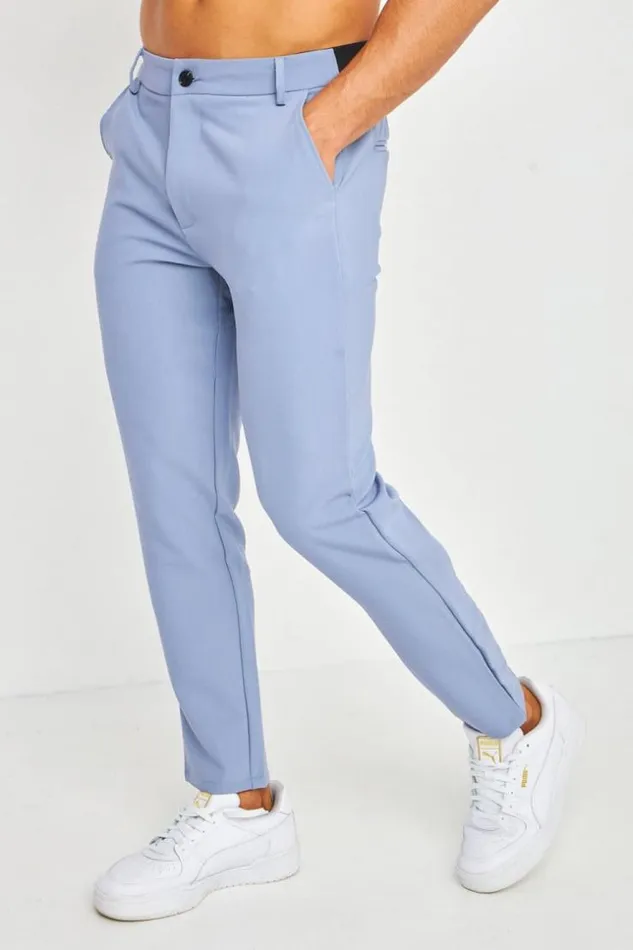 Men Pantalon De Costume Homme Bleu Pastel Blue Brentiny Paris Pants