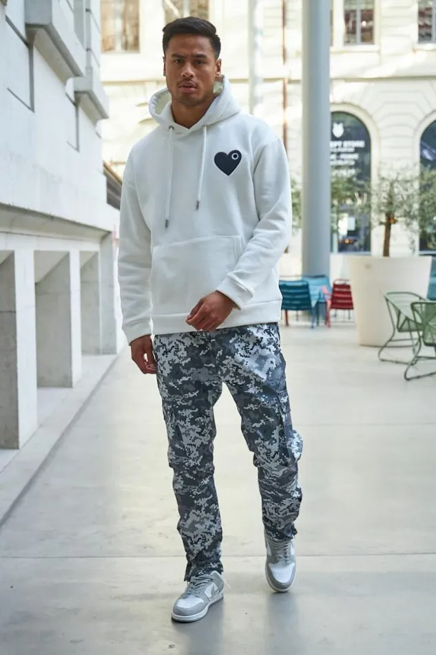 Men Pantalon De Jogging Cargo Camouflage Pixel Gris Grey Brentiny Paris Pants Men Pantalon De Jogging Cargo Camouflage Pixel Gris Grey Brentiny Paris Pants