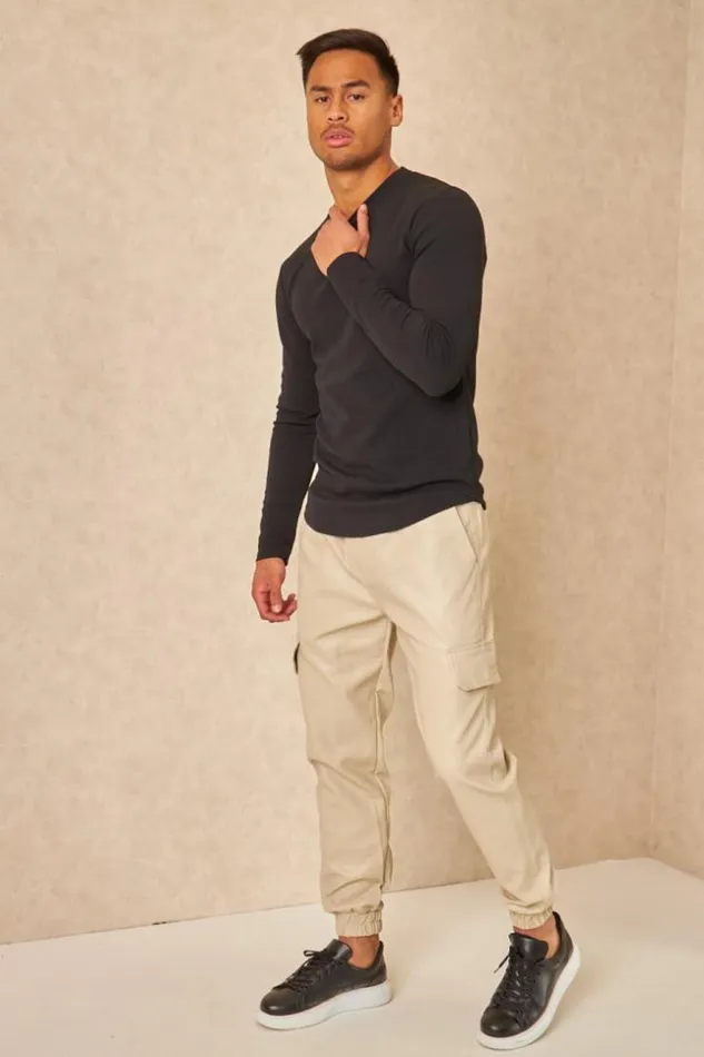 Men Pantalon De Jogging En Simili Cuir Beige Beige Brentiny Paris Jogging Bottoms Men Pantalon De Jogging En Simili Cuir Beige Beige Brentiny Paris Jogging Bottoms