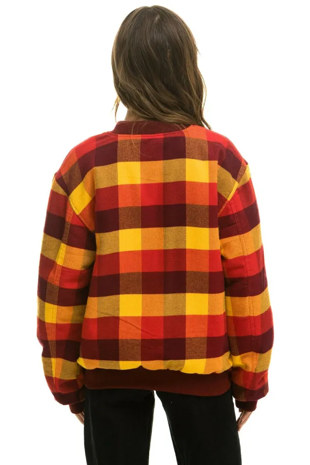 Men PLAID UNISEX VARSITY JACKET 8211 SURFY PLAID Aviator Nation Outerwear Men PLAID UNISEX VARSITY JACKET 8211 SURFY PLAID Aviator Nation Outerwear