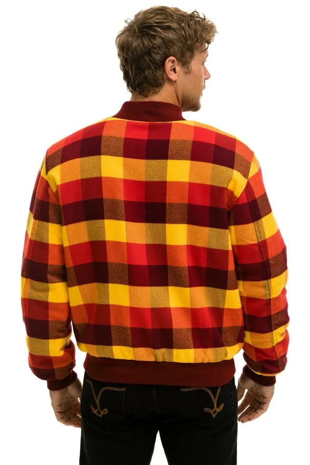 Men PLAID UNISEX VARSITY JACKET 8211 SURFY PLAID Aviator Nation Outerwear Men PLAID UNISEX VARSITY JACKET 8211 SURFY PLAID Aviator Nation Outerwear
