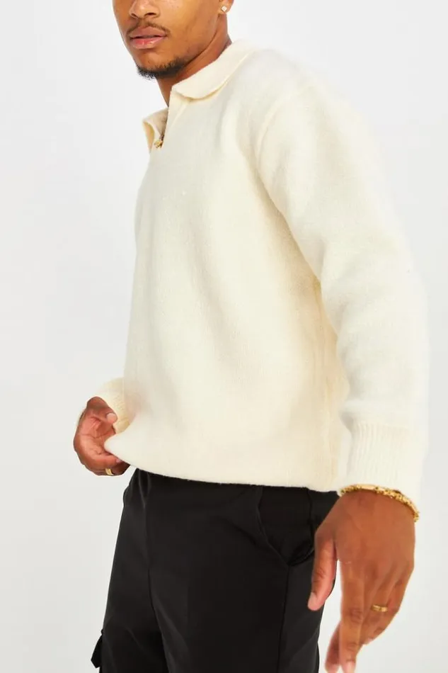 Men Pull Beige Ample Col Rabats Beige Brentiny Paris Sweatshirts and Pullovers Men Pull Beige Ample Col Rabats Beige Brentiny Paris Sweatshirts and Pullovers