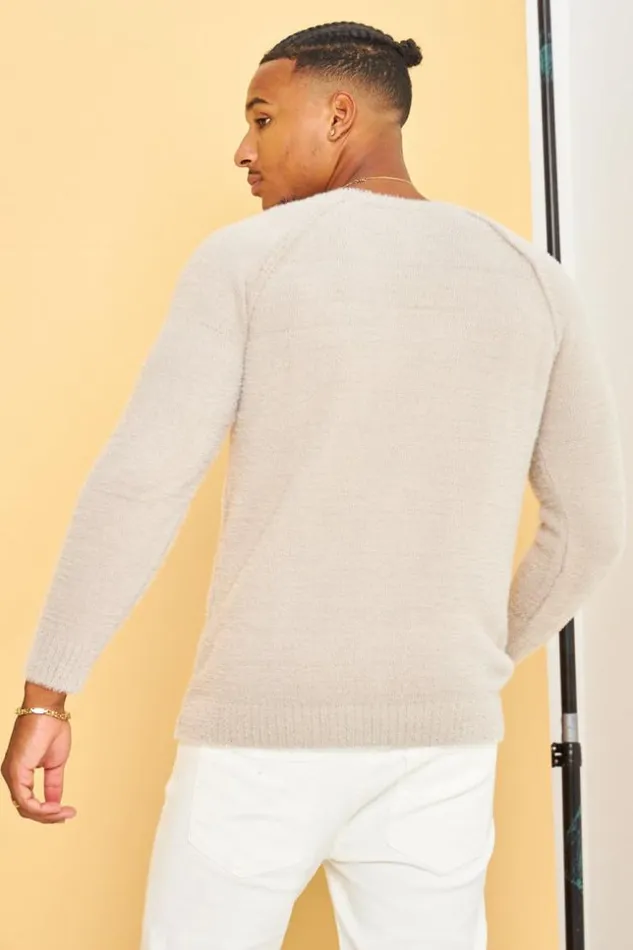 Men Pull Beige En Laine Col Rond Beige Brentiny Paris Sweatshirts and Pullovers Men Pull Beige En Laine Col Rond Beige Brentiny Paris Sweatshirts and Pullovers