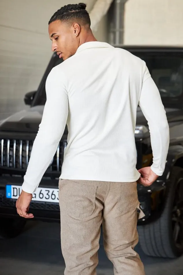 Men Pull Col V Blanc Ctel White Brentiny Paris Sweatshirts and Pullovers