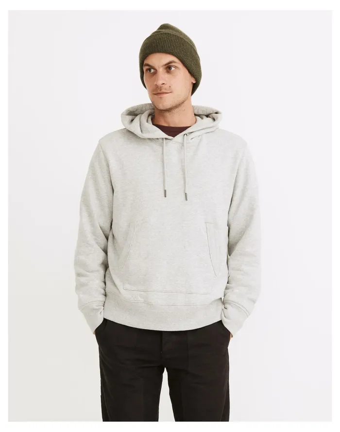 Men Pullover Hoodie Sweatshirt Hthr Grey Madewell Sweatshirts and Sweatpants