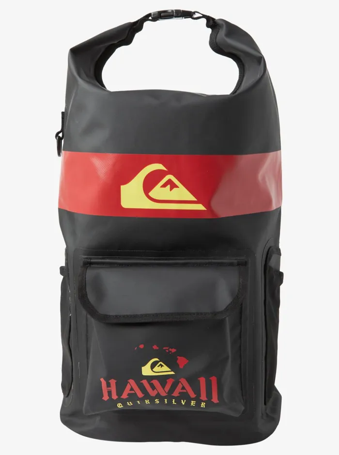 Men Quiksilver Backpacks and Bags Hi Sea Stash RollTop Surf Backpack Black