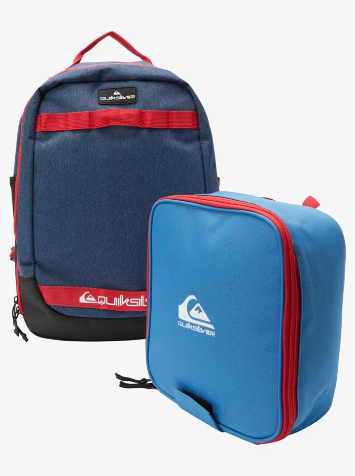 Men Quiksilver Backpacks and Bags Lunch Train 19 L Backpack Insignia Blue Heather Men Quiksilver Backpacks and Bags Lunch Train 19 L Backpack Insignia Blue Heather