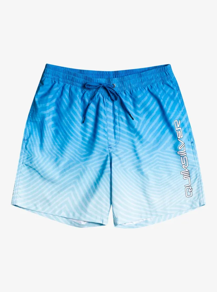 Men Quiksilver Boardshorts Everyday Warped Logo 17034 Volleys Snorkel Blue