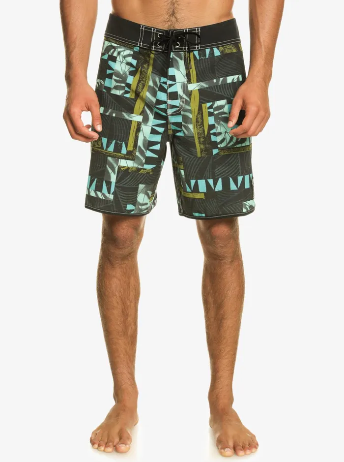 Men Quiksilver Boardshorts Gregg Kaplan Blank Canvas Scallop 18034 Boardshorts Black Men Quiksilver Boardshorts Gregg Kaplan Blank Canvas Scallop 18034 Boardshorts Black