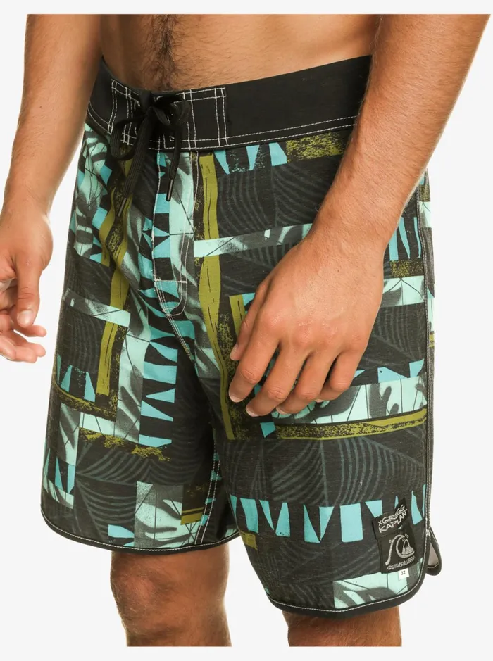 Men Quiksilver Boardshorts Gregg Kaplan Blank Canvas Scallop 18034 Boardshorts Black Men Quiksilver Boardshorts Gregg Kaplan Blank Canvas Scallop 18034 Boardshorts Black