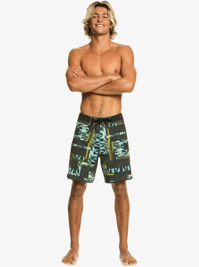 Men Quiksilver Boardshorts Gregg Kaplan Blank Canvas Scallop 18034 Boardshorts Black Men Quiksilver Boardshorts Gregg Kaplan Blank Canvas Scallop 18034 Boardshorts Black