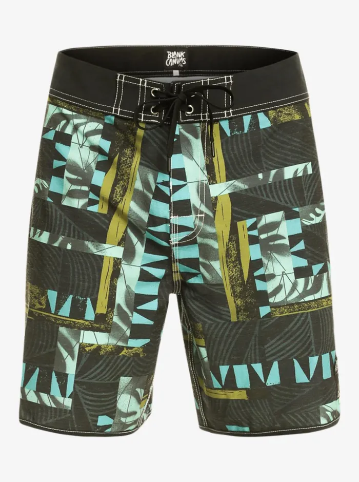 Men Quiksilver Boardshorts Gregg Kaplan Blank Canvas Scallop 18034 Boardshorts Black Men Quiksilver Boardshorts Gregg Kaplan Blank Canvas Scallop 18034 Boardshorts Black