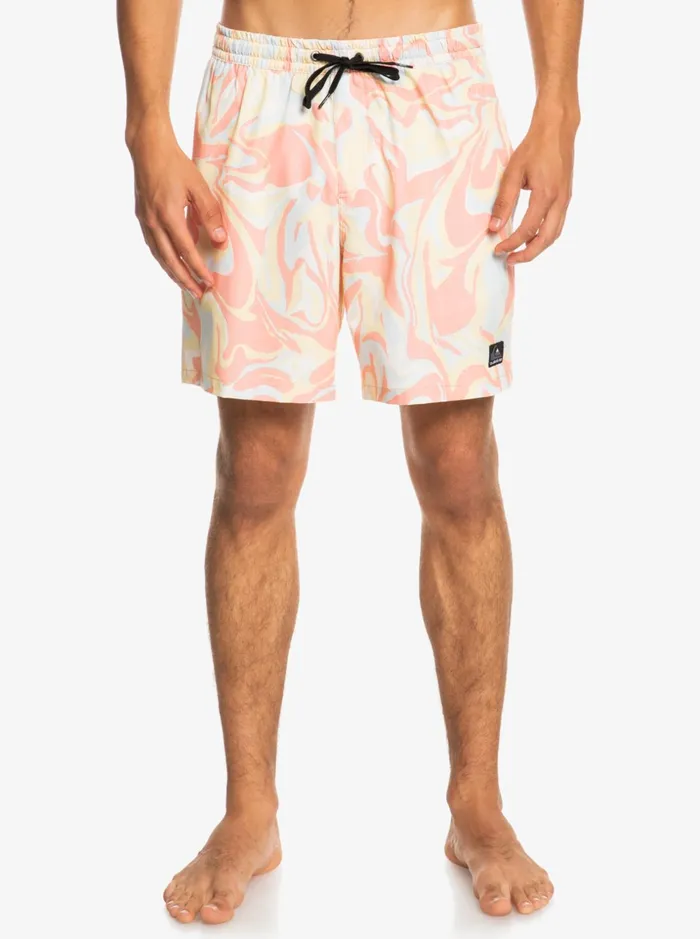 Men Quiksilver Boardshorts Ocean Mix 17034 Volleys Peach Pink Men Quiksilver Boardshorts Ocean Mix 17034 Volleys Peach Pink