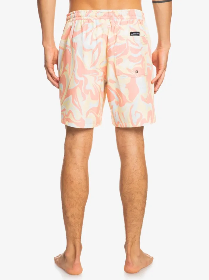 Men Quiksilver Boardshorts Ocean Mix 17034 Volleys Peach Pink Men Quiksilver Boardshorts Ocean Mix 17034 Volleys Peach Pink