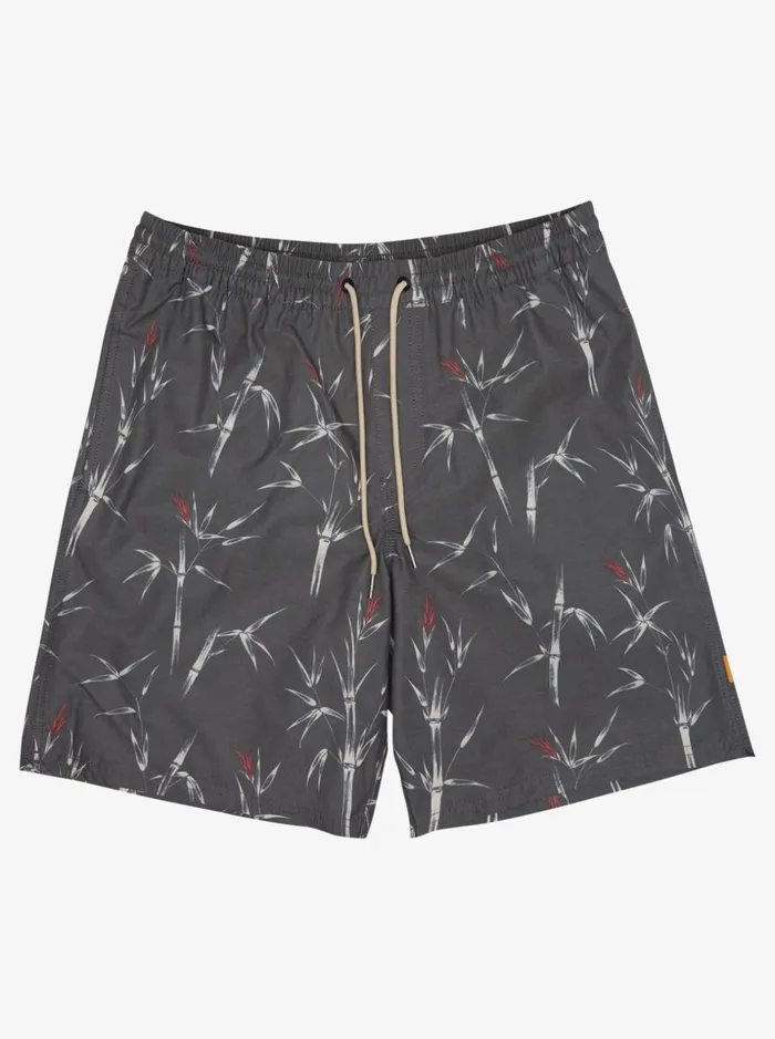 Men Quiksilver Boardshorts Waterman Pre Chopsticks 19034 Volleys Black Pre Chopstick Vol