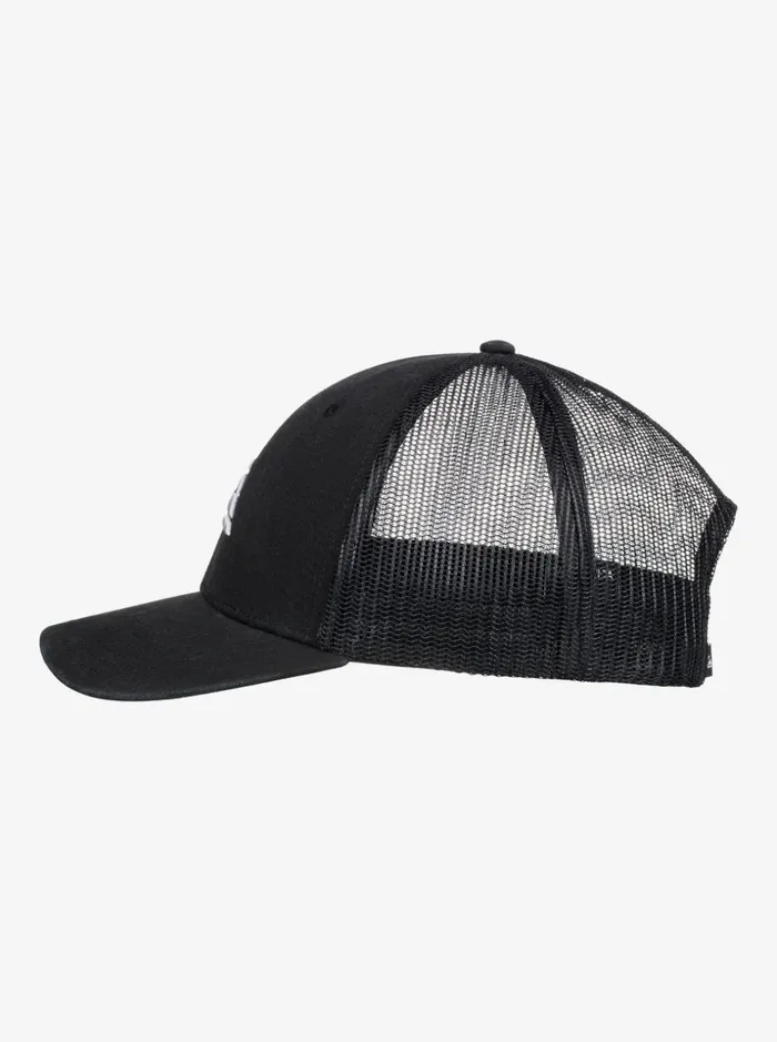 Men Quiksilver Hats Grounder Trucker Hat Black Men Quiksilver Hats Grounder Trucker Hat Black