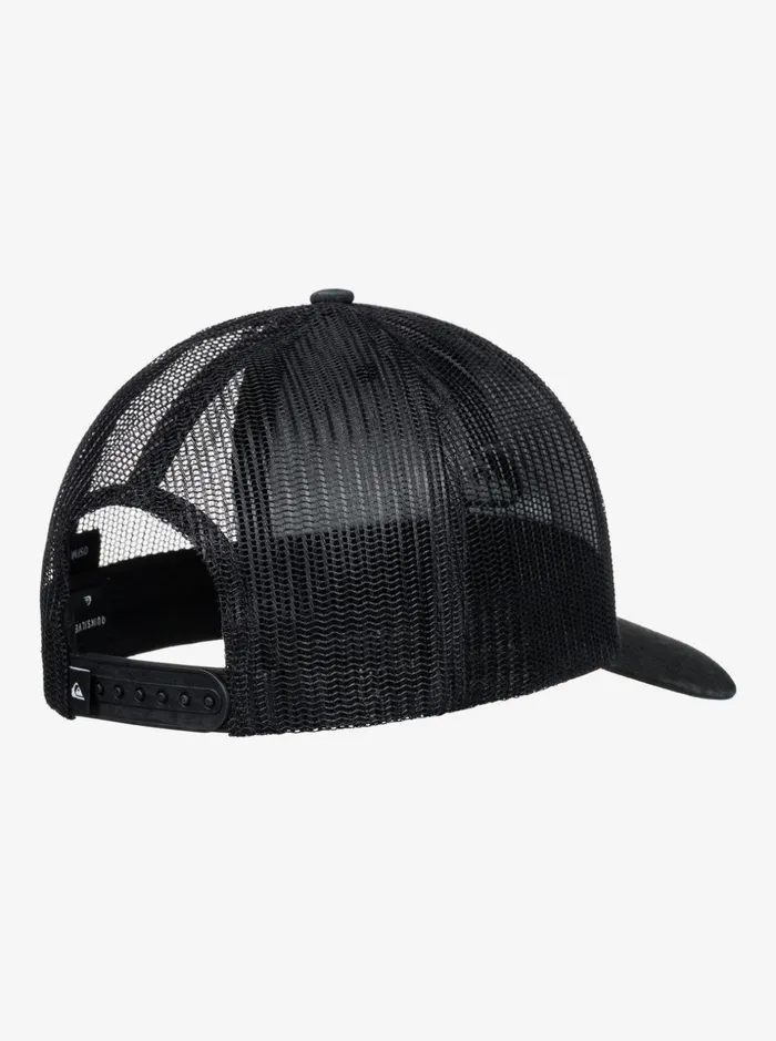 Men Quiksilver Hats Grounder Trucker Hat Black Men Quiksilver Hats Grounder Trucker Hat Black