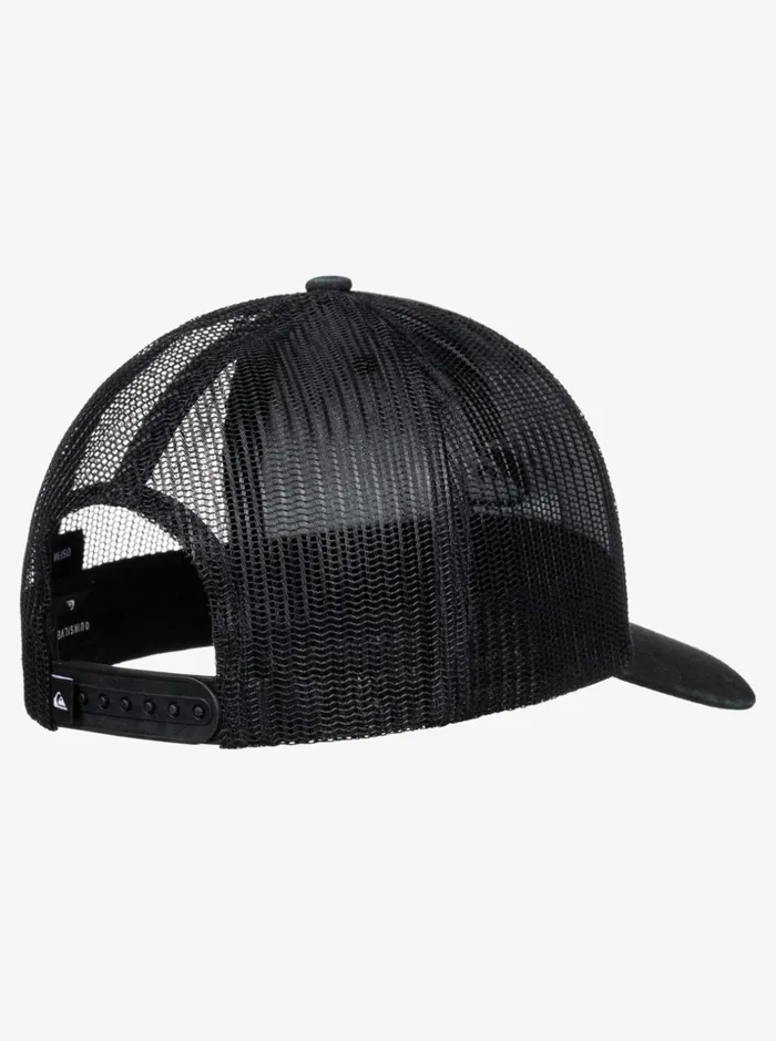 Men Quiksilver Hats Grounder Trucker Hat Black Men Quiksilver Hats Grounder Trucker Hat Black