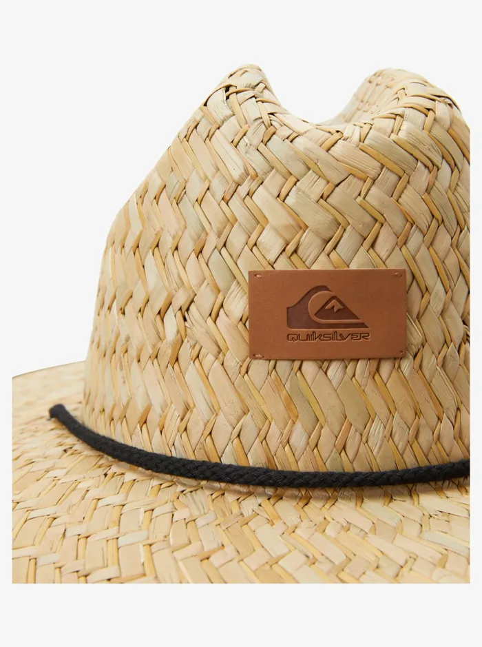 Men Quiksilver Hats Outsider Straw Lifeguard Hat Tarmac Men Quiksilver Hats Outsider Straw Lifeguard Hat Tarmac