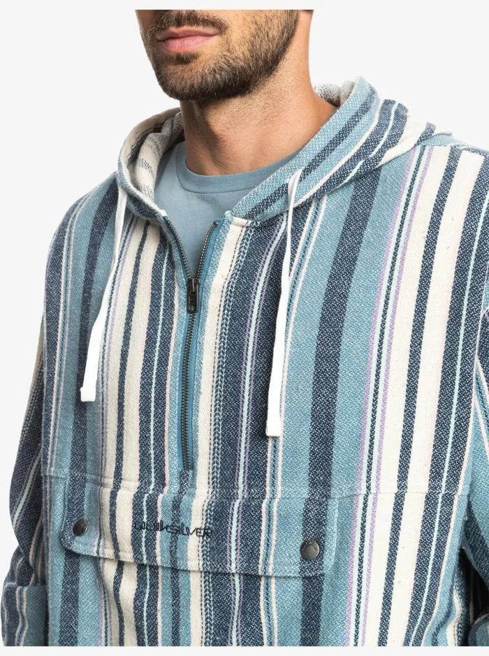 Men Quiksilver Jackets Neo Blue HalfZip Hoodie Provencial Blue Neo Blue Men Quiksilver Jackets Neo Blue HalfZip Hoodie Provencial Blue Neo Blue