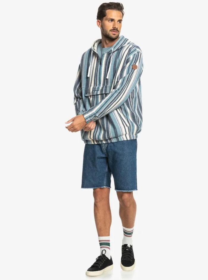 Men Quiksilver Jackets Neo Blue HalfZip Hoodie Provencial Blue Neo Blue Men Quiksilver Jackets Neo Blue HalfZip Hoodie Provencial Blue Neo Blue