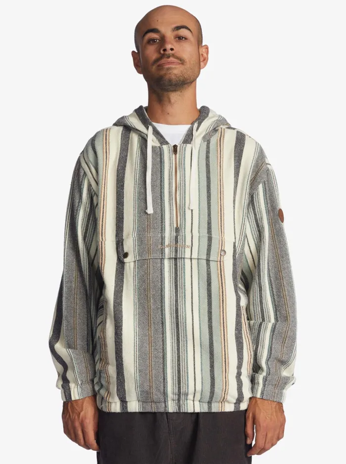 Men Quiksilver Jackets Neo Blue HalfZip Popover Jacket Fallen Rock Neo Blue Men Quiksilver Jackets Neo Blue HalfZip Popover Jacket Fallen Rock Neo Blue