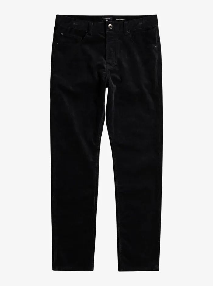 Men Quiksilver Pants Kracker Cord Corduroy Pants Black