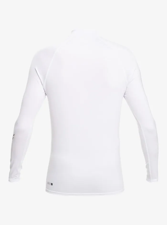 Men Quiksilver Rashguards All Time Long Sleeve UPF 50 Rashguard White Men Quiksilver Rashguards All Time Long Sleeve UPF 50 Rashguard White
