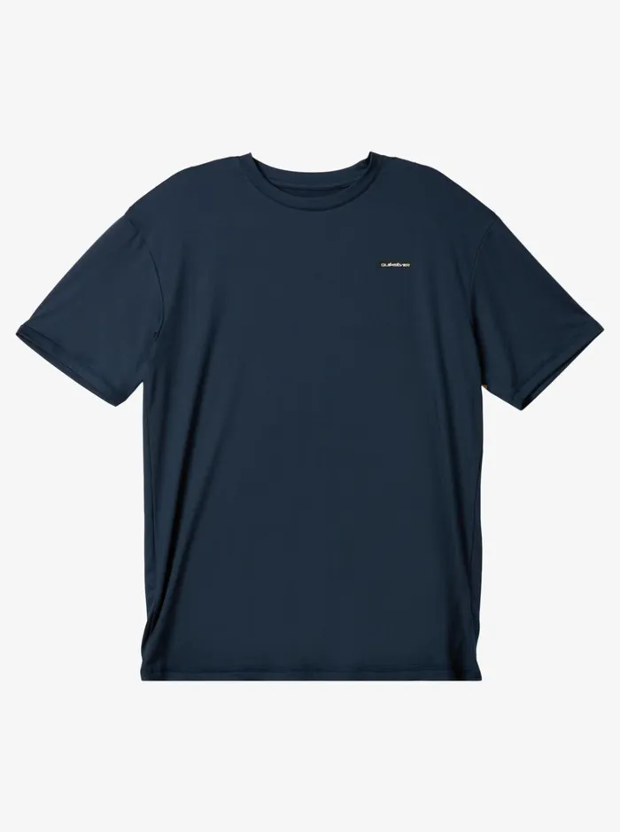 Men Quiksilver Rashguards Omni Session UPF 50 Short Sleeve Surf Tee Midnight Navy