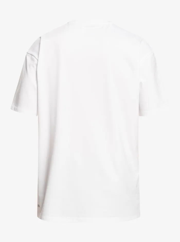 Men Quiksilver Rashguards Solid Streak Short Sleeve UPF 50 Surf Tee White