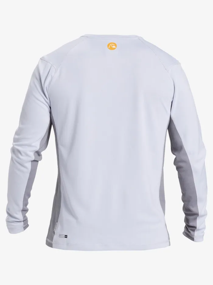 Men Quiksilver Rashguards Waterman Bamboo Check 2 UPF 50 Long Sleeve Surf Tee White Men Quiksilver Rashguards Waterman Bamboo Check 2 UPF 50 Long Sleeve Surf Tee White