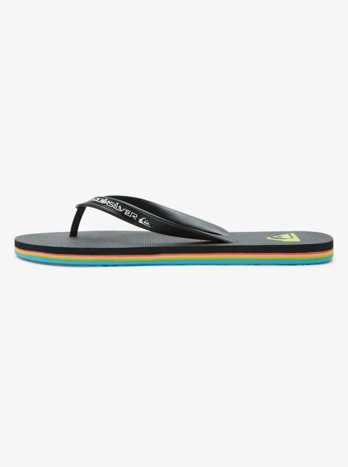 Men Quiksilver Sandals Molokai Core FlipFlops Black 2 Men Quiksilver Sandals Molokai Core FlipFlops Black 2