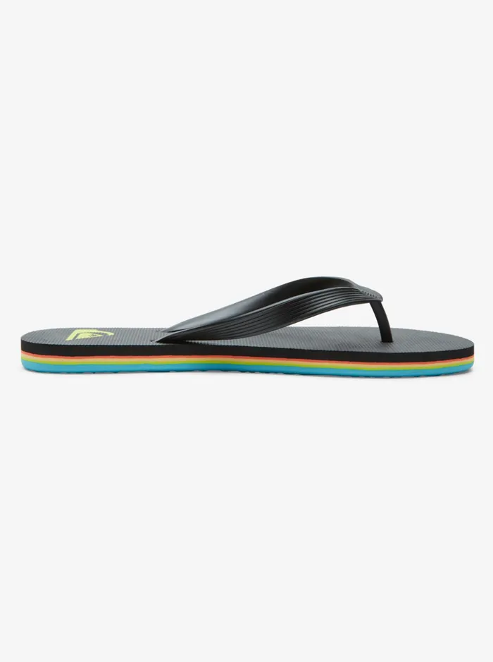 Men Quiksilver Sandals Molokai Core FlipFlops Black 2 Men Quiksilver Sandals Molokai Core FlipFlops Black 2