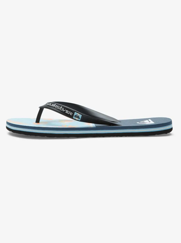 Men Quiksilver Sandals Molokai Division Flip Flops Blue 1 Men Quiksilver Sandals Molokai Division Flip Flops Blue 1